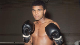 World heavyweight boxing champion Muhammad Ali in training at the Royal Artillery Gymnasium in London for his upcoming fight with British champion Henry Cooper, against whom he must defend his title.   (Photo by Trevor Humphries/Getty Images)