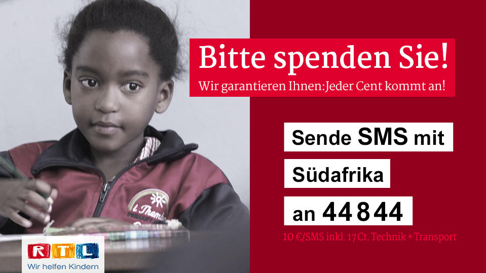 Spendenmarathon: Spendenaufruf Südafrika