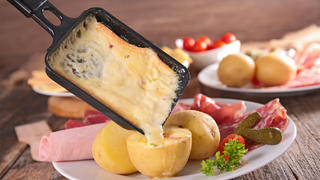 Raclette-Pfännchen mit Käse