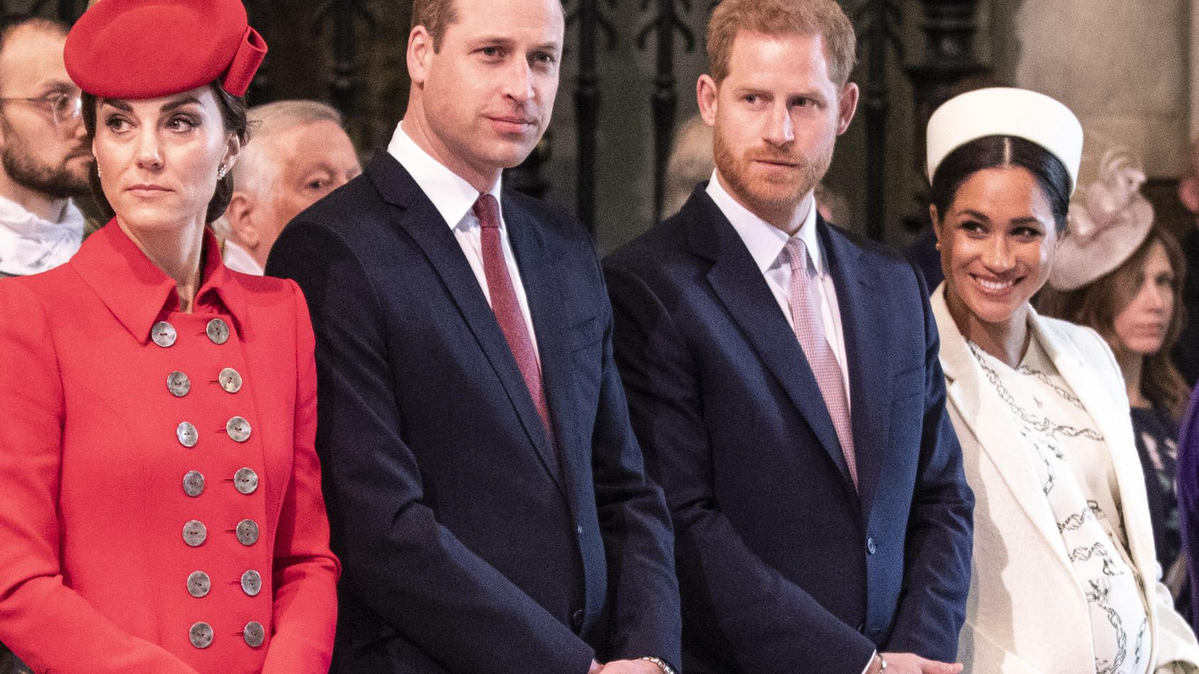 Commonwealth Day 2019: Herzogin Kate, Prinz William, Prinz Harry und Herzogin Meghan in Westminster Abbey, Lodnon.