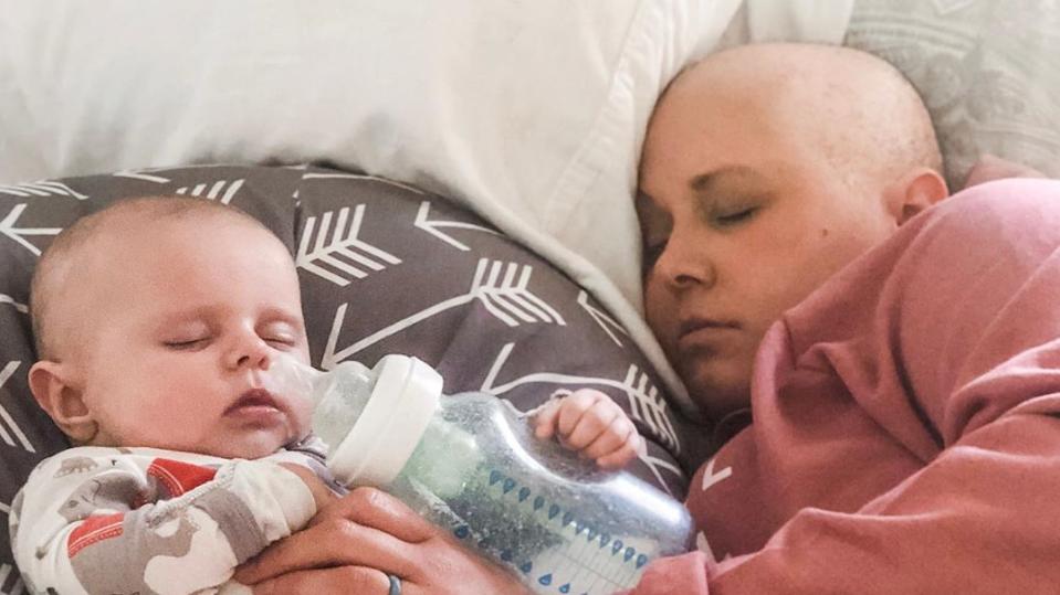 Brooke Taylor erfuhr im Juli 2019 von ihrer Brustkrebs-Erkrankung. Nur Stunden danach brachte sie eine gesunde Tochter zur Welt. Jetzt kämpft Brooke gegen den Krebs.
