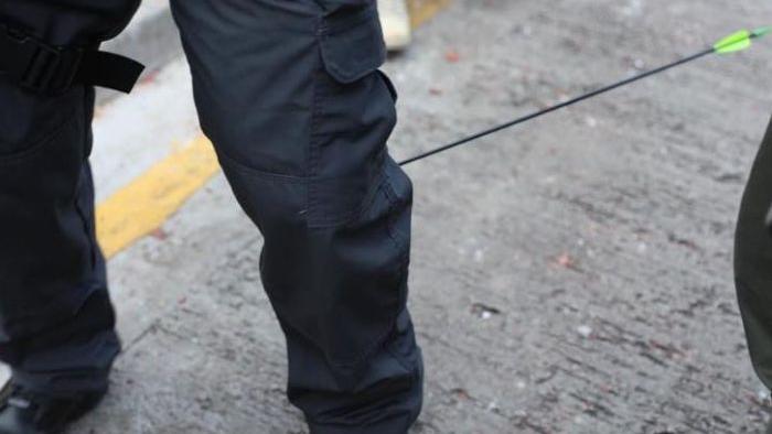 Verletzter Polizist in Hongkong