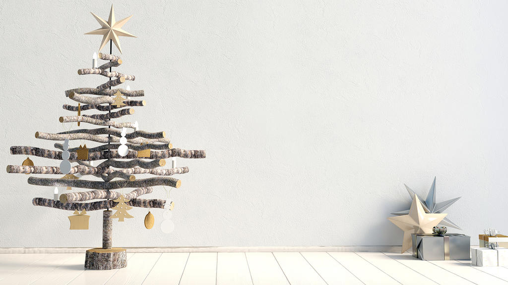 Minimalistischer Weihnachtsbaum