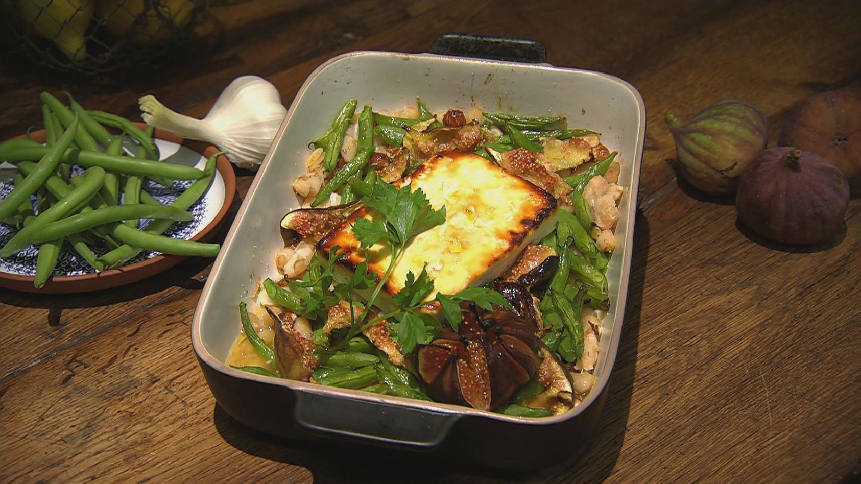 Gebackener Feta mit Feigen: die Vorspeise von Meta Hiltebrand und Ronny Loll