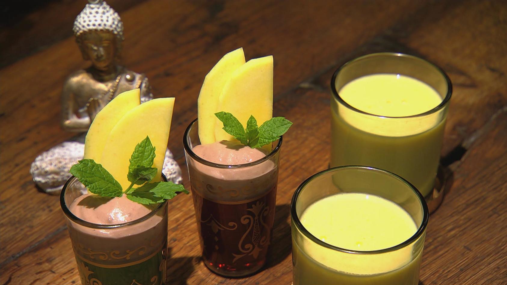 Chai-Schoko-Pudding mit Mangolassi: das Dessert von Meta Hiltebrand und Ronny Loll 