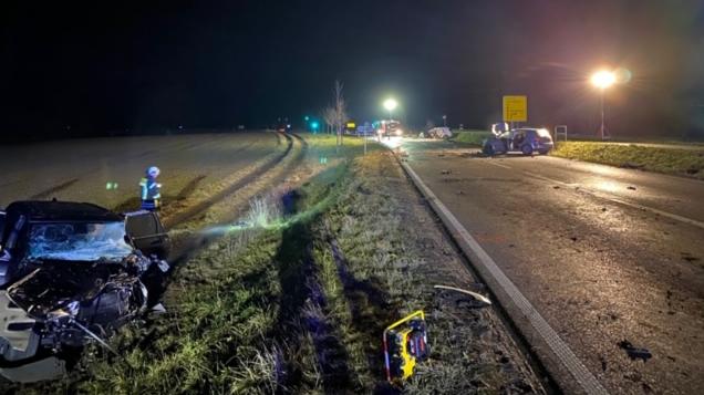 Schwerer Unfall auf der B455