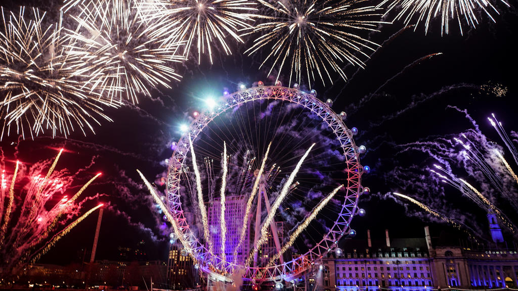 Silvesterfeuerwerk in London