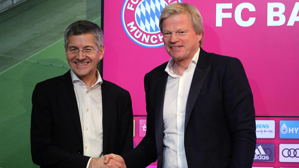 Pressekonferenz des FC Bayern München mit Oliver Kahn, Herbert Hainer und Karl-Heinz Rummenigge Herbert Hainer und Oliver Kahn München Bayern Deutschland Allianz Arena *** Press conference of FC Bayern Munich with Oliver Kahn, Herbert Hainer and Kar