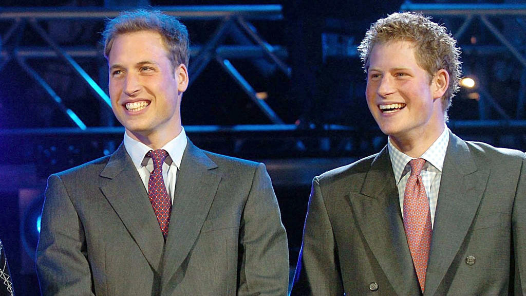 Prinz William und Prinz Harry 2005 - beide noch mit vollem Haar.