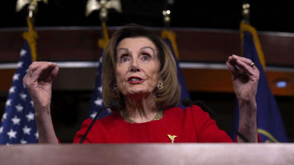 News Bilder des Tages December 19, 2019, Washington, District of Columbia, USA: Speaker of the United States House of Representatives Nancy Pelosi Democrat of California speaks at her weekly press conference on Capitol Hill in Washington D.C., U.S., 