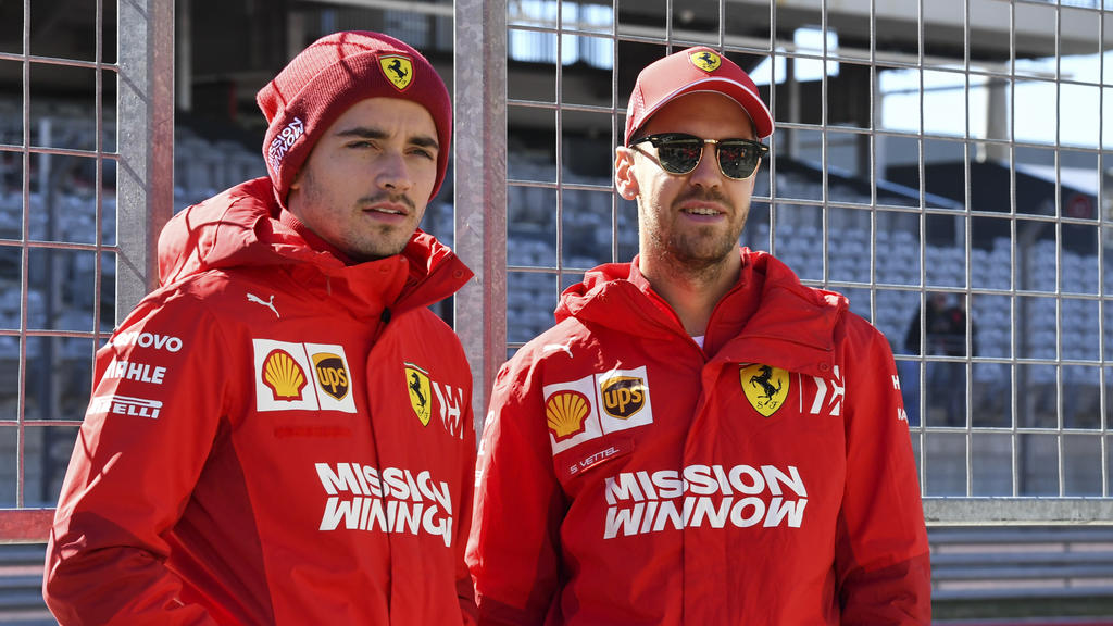 2019 United States GP AUSTIN, TEXAS - OCTOBER 31: Charles Leclerc, Ferrari, and Sebastian Vettel, Ferrari during the 2019 Formula One United States Grand Prix at Circuit of the Americas, on October 31, 2019 in Austin, Texas, USA. Photo by Mark Sutto