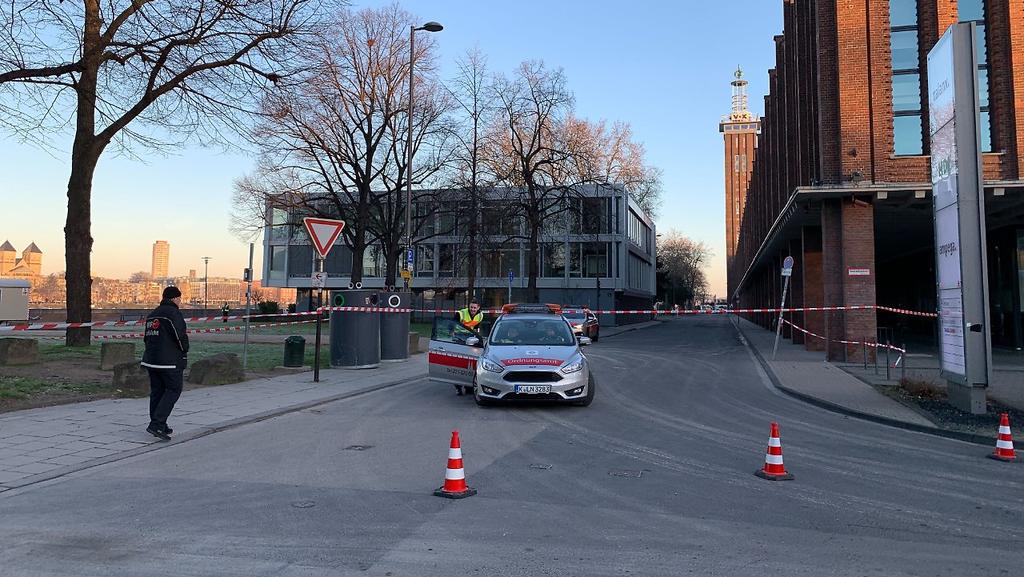 Das Ordnungsamt hat das Gebiet um die Bombe weiträumig abgesperrt