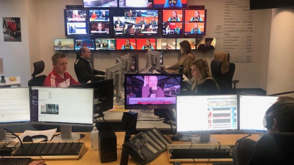 Das ntv-Sendezentrum bleibt bis 10 Uhr besetzt