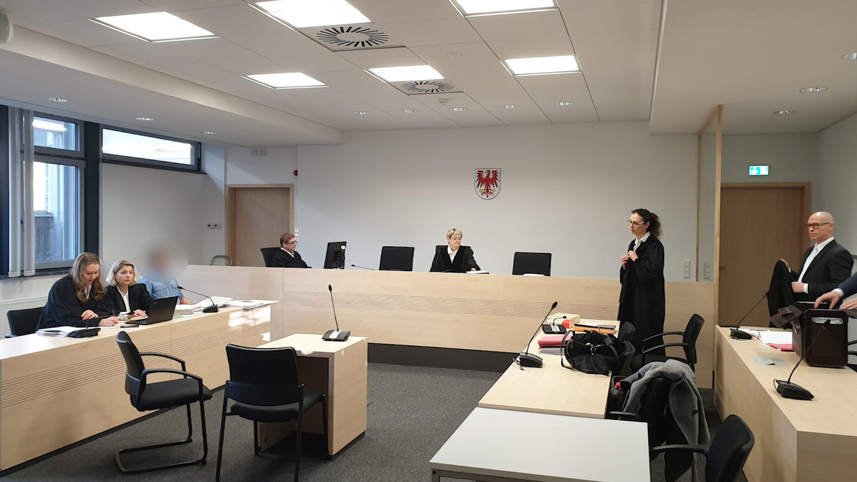 Daniel B. im Gerichtssaal am Amtsgericht Cottbus