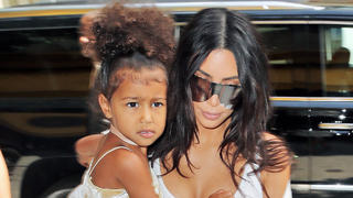 Kim Kardashian takes North West to lunch in New York