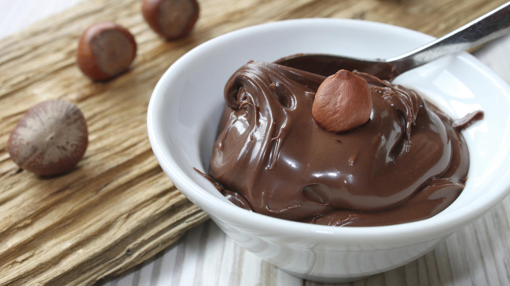 sweet chocolate hazelnut spread for breakfast