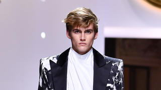 Presley Gerber bei der Balmain Fashion Show in Paris