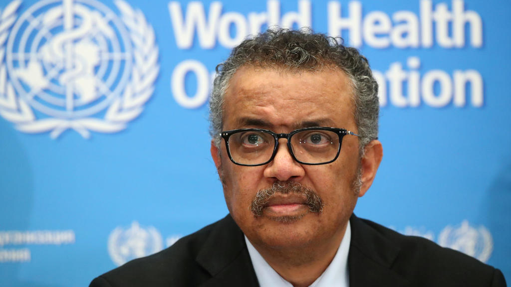 FILE PHOTO: Director-General of the WHO Tedros Adhanom Ghebreyesus, attends a news conference on the coronavirus (COVID-2019) in Geneva, Switzerland February 24, 2020. REUTERS/Denis Balibouse/File Photo