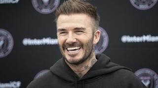  February 25, 2020, Fort Lauderdale, FL, USA: David Beckham speaks with the media as he visits the Inter Miami CF team at Inter Miami Stadium and Training Complex in Fort Lauderdale, Fla., on Tuesday, Feb. 25, 2020. David Beckham visits Inter Miami CF PUBLICATIONxINxGERxSUIxAUTxONLY - ZUMAm67 20200225zafm67006 Copyright: xAlxDiazx