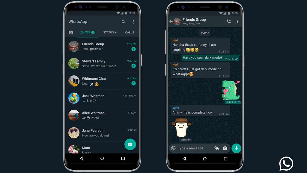 So sieht der Dark Mode bei WhatsApp aus