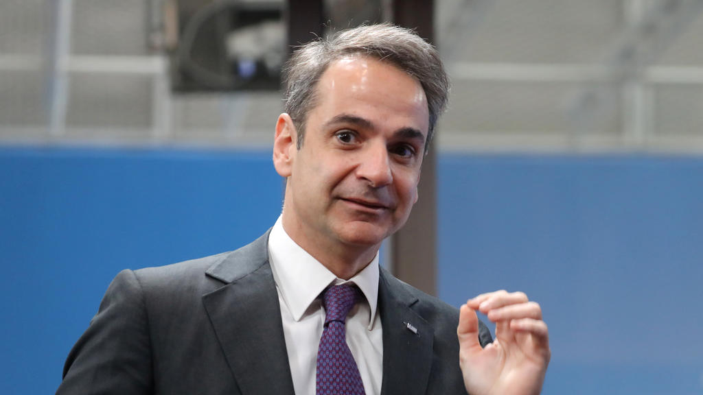 Greece's Prime Minister Kyriakos Mitsotakis arrives for the second day of the European Union leaders summit, held to discuss the EU's long-term budget for 2021-2027, in Brussels, Belgium, February 21, 2020. Ludovic Marin/Pool via REUTERS