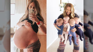 Lindsay hat vier gesunde Babys auf die Welt gebracht