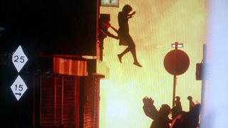 EDITOR'S NOTE: REUTERS CANNOT INDEPENDENTLY VERIFY CONTENT THIS STILL IMAGE A woman jumps from a burning building in Surrey Street in London in this image taken from Twitter August 8, 2011. Riots spread to new areas of London on Monday while looting also erupted in the city of Birmingham as Britain's worst unrest in decades escalated in a third night of violence. There was no information available on the outcome of the woman, after this jump.    REUTERS/Twitter     (BRITAIN - Tags: CIVIL UNREST POLITICS IMAGES OF THE DAY) NO SALES. NO ARCHIVES. FOR EDITORIAL USE ONLY. NOT FOR SALE FOR MARKETING OR ADVERTISING CAMPAIGNS. THIS IMAGE HAS BEEN SUPPLIED BY A THIRD PARTY. IT IS DISTRIBUTED, EXACTLY AS RECEIVED BY REUTERS, AS A SERVICE TO CLIENTS