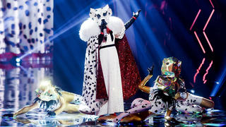 10.03.2020, Nordrhein-Westfalen, Köln: Die Figur «Der Dalmatiner» steht in der Prosieben-Show «The Masked Singer» auf der Bühne. Foto: Rolf Vennenbernd/dpa +++ dpa-Bildfunk +++