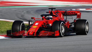 BARCELONA, SPAIN - FEBRUARY 27: Sebastian Vettel of Germany driving the (5) Scuderia Ferrari SF1000 on track during Day Two of F1 Winter Testing at Circuit de Barcelona-Catalunya on February 27, 2020 in Barcelona, Spain. (Photo by Mark Thompson/Getty Images)