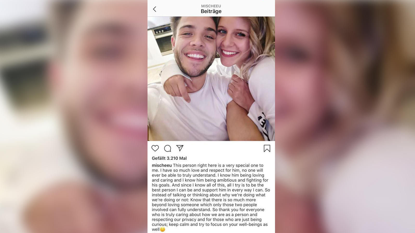 Luca Hännis Ex-Freundin Michèle Affolter hat sich nun auch via Instagram zur Trennung geäußert.