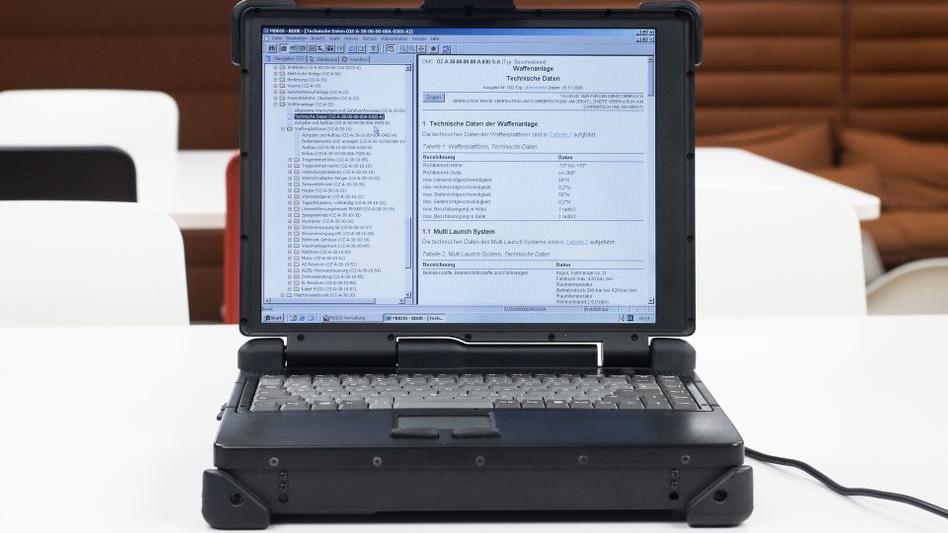 4,9 Kilogramm schwerer Roda-Laptop der Bundeswehr.