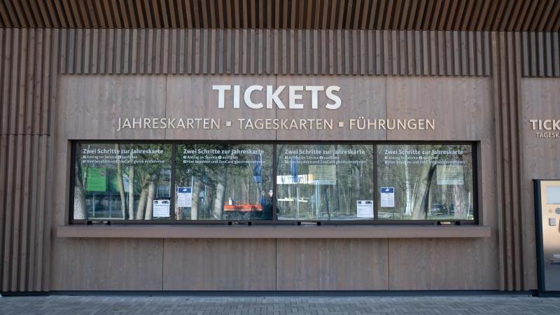 Der Ticketschalter am Zoo Hannover ist geschlossen