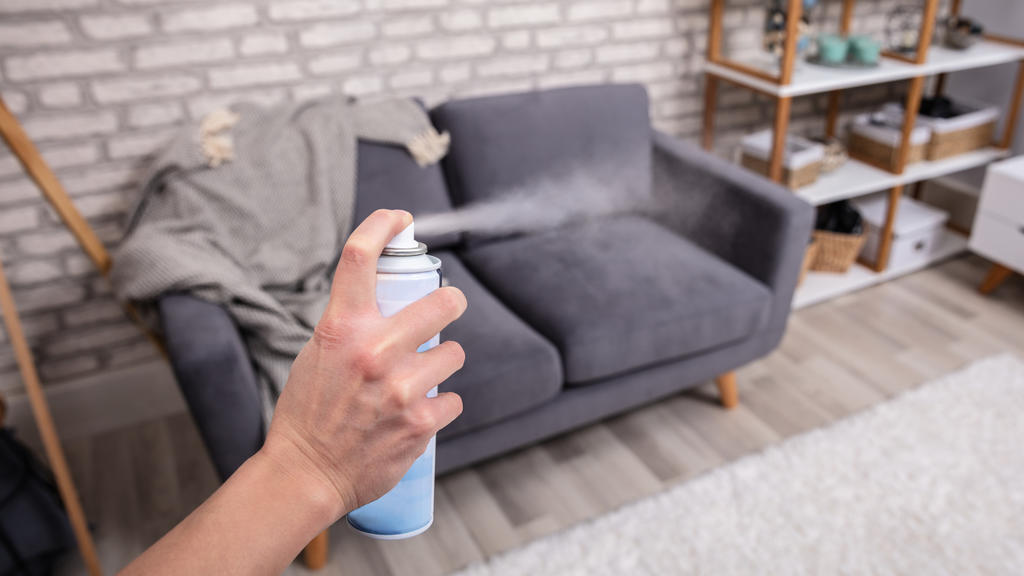 Raumspray sorgt für guten Duft beim Speed Cleaning