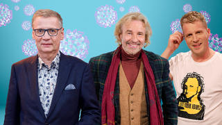 Günther Jauch, Thomas Gottschalk und Oliver Pocher in "Die Quarantäne-WG – Willkommen zuhause!"