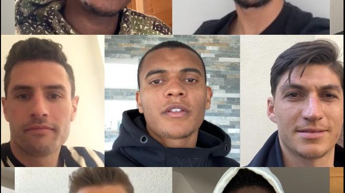 Schweizer Nationalspieler singen