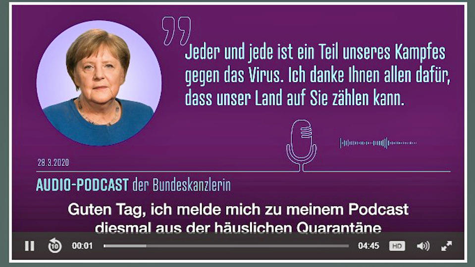 Merkel-Podcast (Screenshot)