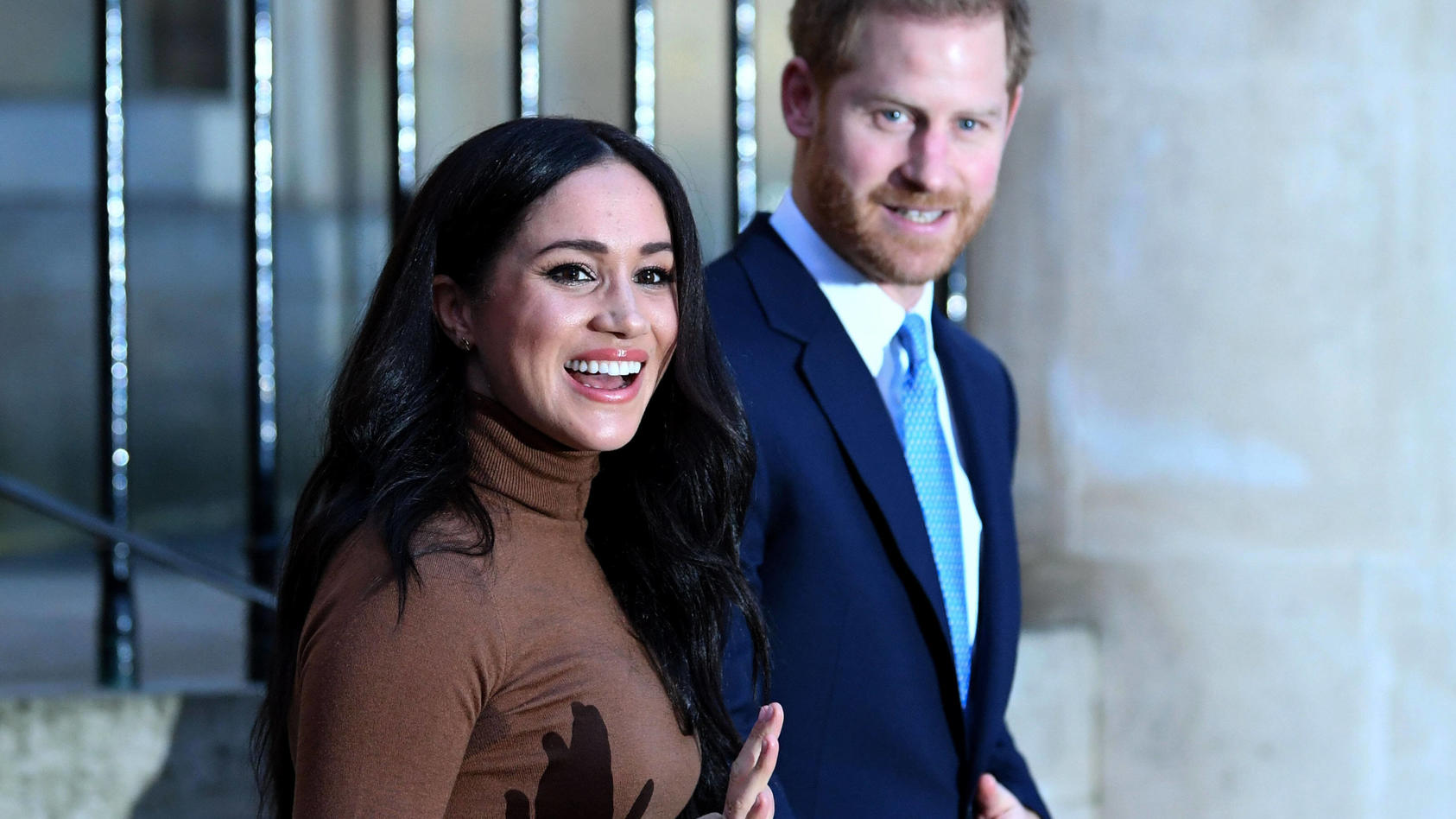  . 07/01/2020. London, United Kingdom. Prince Harry and Meghan Markle, the Duke and Duchess of Sussex, at Canada House in London after returning from their six week break from Royal duties. PUBLICATIONxINxGERxSUIxAUTxHUNxONLY xPoolx/xi-Imagesx IIM-20