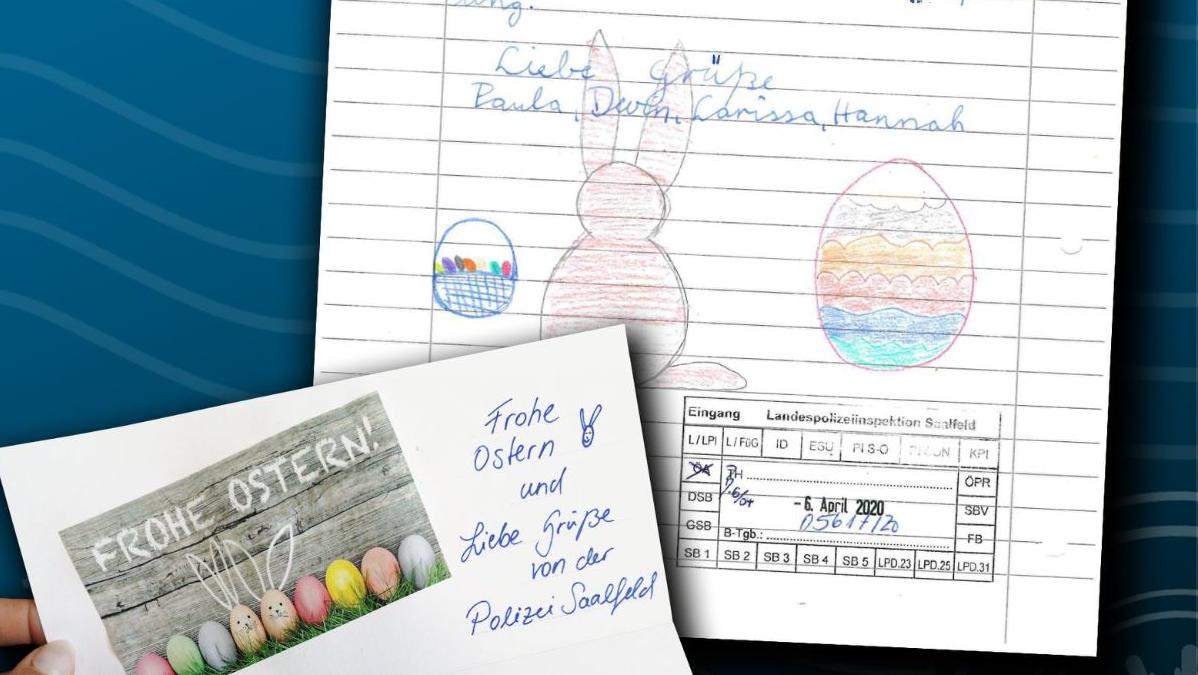 Die Polizei in Thüringen antwortete zuckersüß auf den Brief besorgter Kinder, die fürchtete, dass der Osterhase wegen Corona nicht richtig arbeiten kann.