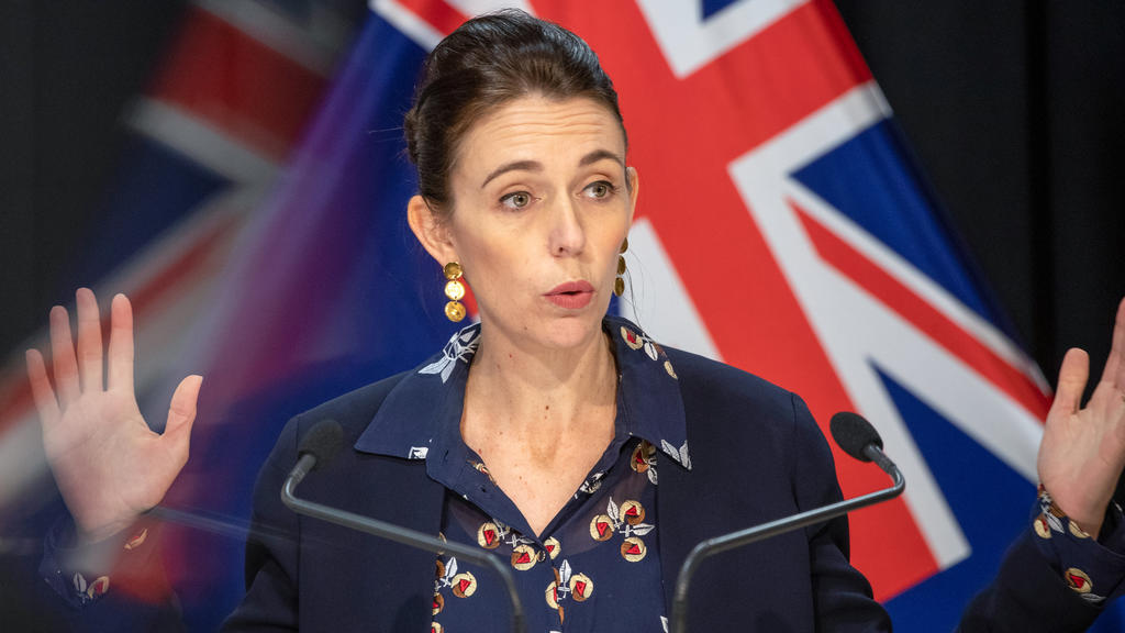 Jacinda Ardern, Premierministerin von Neuseeland, während einer Pressekonferenz.