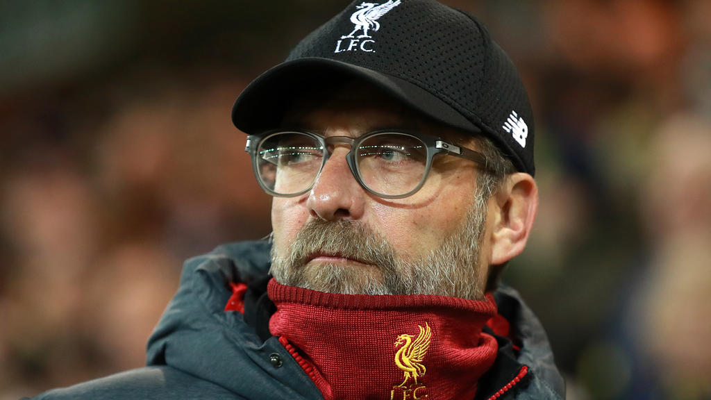 ARCHIV - 15.02.2020, Großbritannien, Norwich: Fußball: Premier League, England, Norwich City - FC Liverpool, 26. Spieltag, im Carrow Road Station: Jürgen Klopp aus Deutschland, Trainer von FC Liverpool. (zu dpa: «Medien: Premier-League-Clubs wollen S