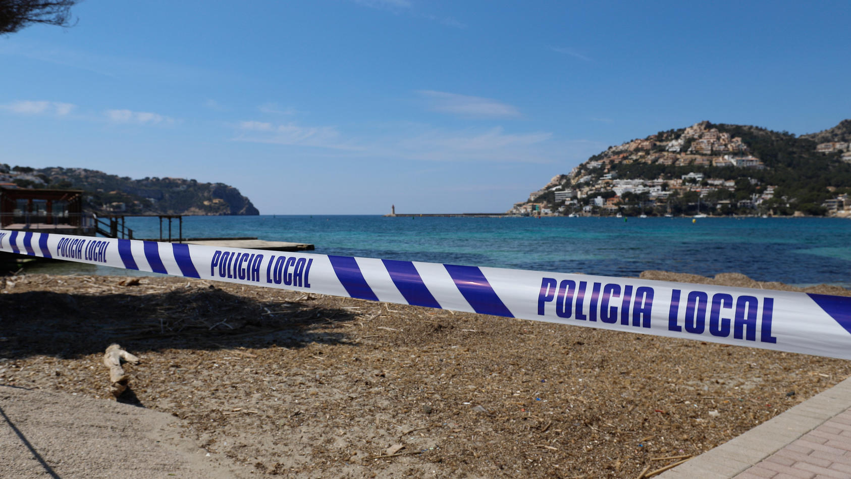 Absperrband der Policia Local Spanien
