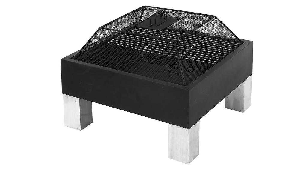 Mit dieser Feuerstelle können Sie auf Wunsch auch grillen.