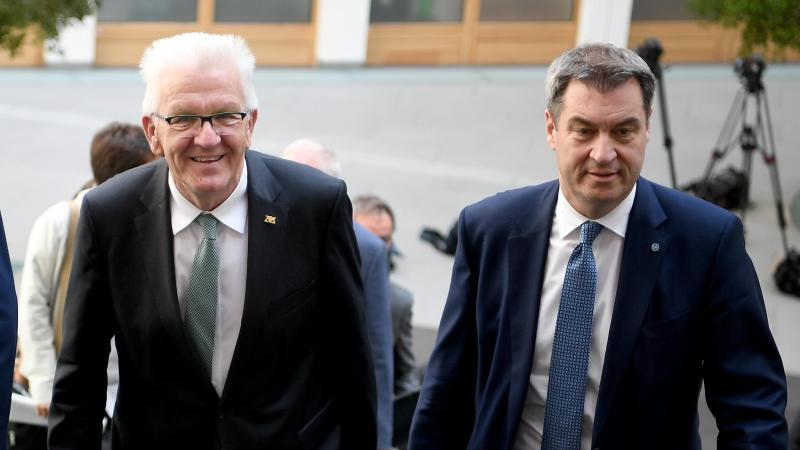 Winfried Kretschmann (l) und Markus Söder