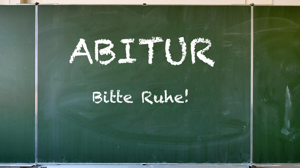 News Bilder des Tages Wandtafel mit Aufschrift ABITUR Bitte Ruhe, Deutschland Wandtafel mit Aufschrift *** blackboard with inscription ABITUR Bitte Ruhe , Germany blackboard with inscription