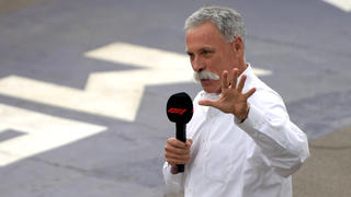 FILE PHOTO: Formula One F1 - Australian Grand Prix - Melbourne Grand Prix Circuit, Melbourne, Australia - March 13, 2020   Formula One group CEO Chase Carey during a press conference after it was announced the Australian Grand Prix would be cancelled after a McLaren team member tested positive for coronavirus   REUTERS/Tracey Nearmy/File Photo