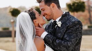 Angelina (geb. Heger) und Sebastian Pannek bei ihrer Hochzeit.