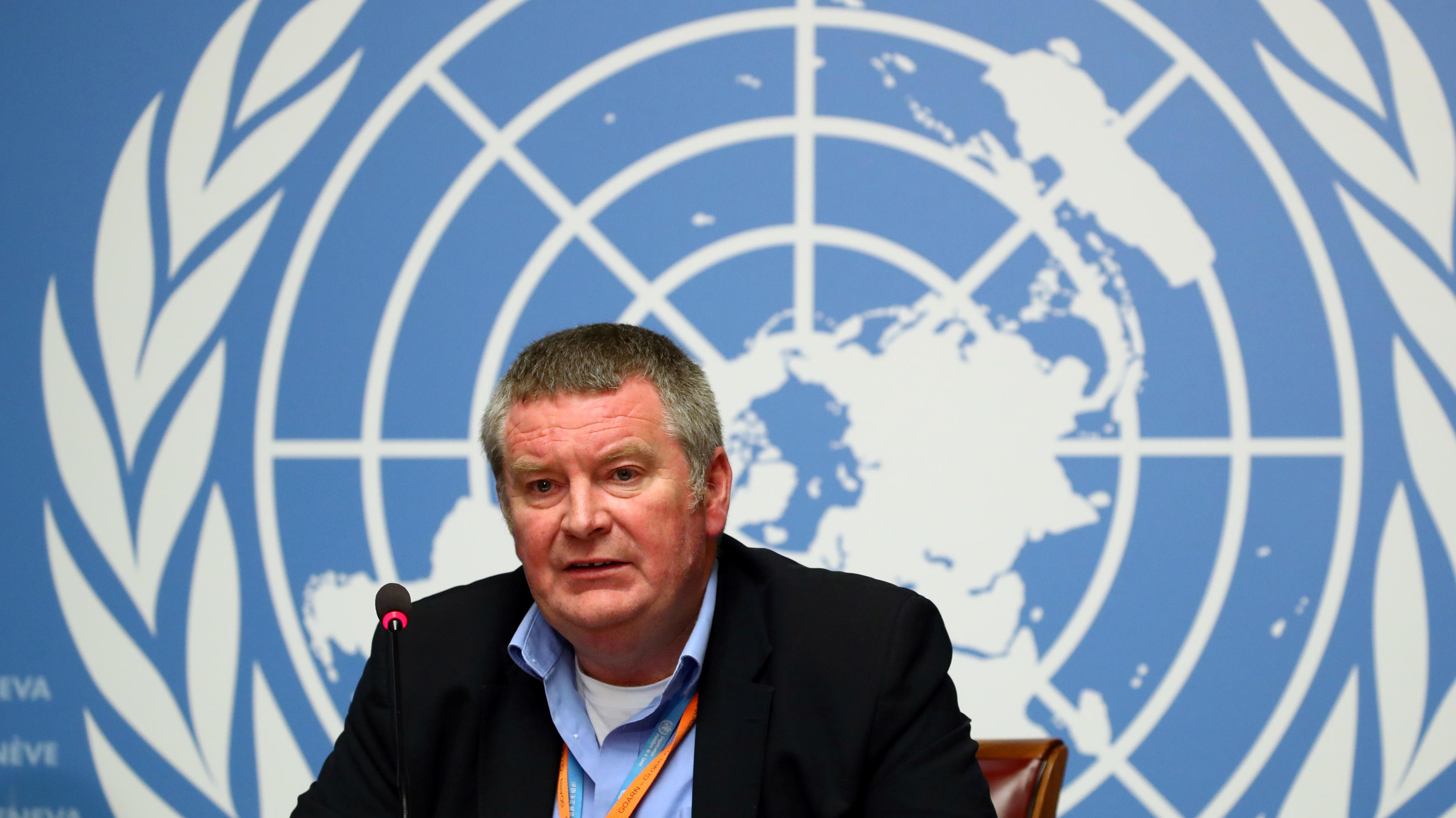 FILE PHOTO: Mike Ryan, Executive Director of the World Health Organisation (WHO), attends a news conference  at the United Nations in Geneva, Switzerland May 3, 2019. REUTERS/Denis Balibouse/File Photo