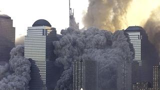 ATTENTION EDITORS - THIS FILE PICTURE IS ONE OF 83 TO ACCOMPANY THE TENTH ANNIVERSARY OF THE SEPTEMBER 11 ATTACKS. SEARCH FOR KEYWORD "9/11" TO SEE ALL THE IMAGES (PXP901-PXP983)The north tower of the the World Trade Center collapses in New York in this September 11, 2001 file photo. September 11th marks the 10th anniversary of the 9/11 attacks where nearly 3,000 people died when four hijacked airliners were used in coordinated strikes on the Pentagon and the World Trade Center towers. The fourth plane crashed in Pennsylvania.   REUTERS/Ray Stubblebine/Files  (UNITED STATES - Tags: CRIME LAW DISASTER ANNIVERSARY)