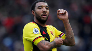 FILE PHOTO: Soccer Football - Premier League - Manchester United v Watford - Old Trafford, Manchester, Britain - February 23, 2020  Watford's Troy Deeney   Action Images via Reuters/Lee Smith  EDITORIAL USE ONLY. No use with unauthorized audio, video, data, fixture lists, club/league logos or "live" services. Online in-match use limited to 75 images, no video emulation. No use in betting, games or single club/league/player publications.  Please contact your account representative for further details./File Photo