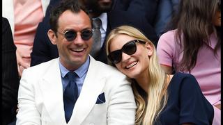  . 08/07/2016. London, United Kingdom. Wimbledon Tennis Championships 2016 -Day Eleven. Jude Law with Phillipa Coan, in the Royal Box, watching Roger Federer against Milos Raonic in the Men s Semi Final on Centre Court at Wimbledon. PUBLICATIONxINxGERxSUIxAUTxHUNxONLY xAndrewxParsonsx/xi-Imagesx IIM-13126-0036